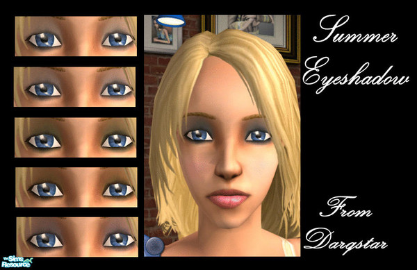 Sims 2 — Summer Eyeshadow Collection by TSR Archive — Eyeshadow designed for Sims who have a Summer complexion. (I don't