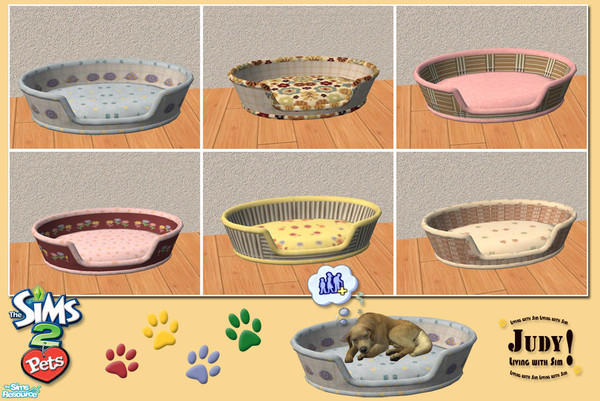Sims 2 — Judy Pet Basket Recolor Set by judyhugsnoopy — Pet Basket Bed with soft and light color, you pet will like it :D
