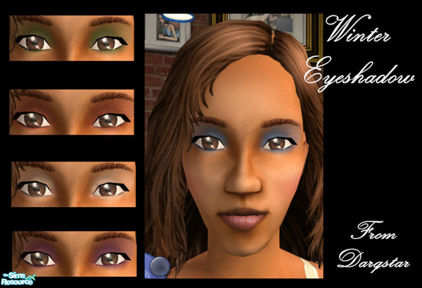 Sims 2 — Winter Eyeshadow by TSR Archive — Eyeshadows in colors meant to flatter a sim with winter skin tones.