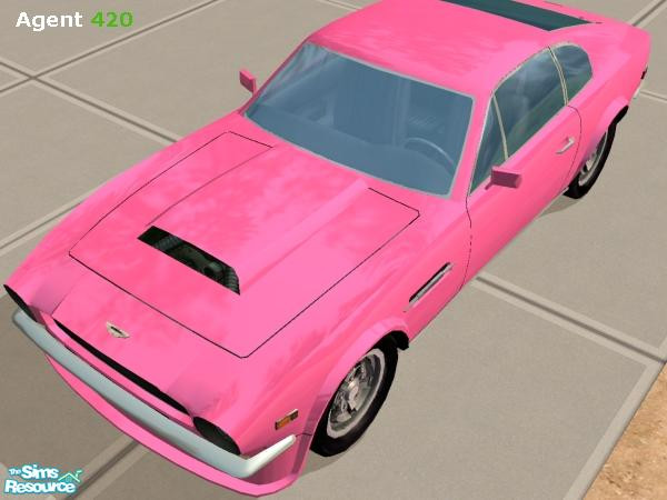 Sims 2 — Rosey Pink '77 Aston Martin V8 Vantage by Agent420 — A Rosey Pink version of Tre Zillahs awesome 1977 Aston