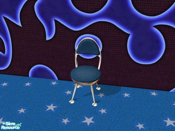 Sims 2 — Nuclear Family Dining Chair by dddrake — Royal Blue