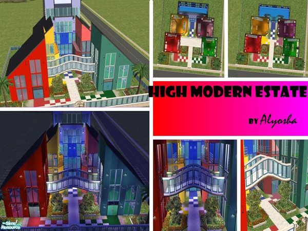 Sims 2 — High Modern Estate by Alyosha — My second in the modern housing series! This one features an indoor pool, an