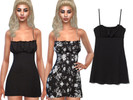 Sims 4 — Black And White Summer Dresses by saliwa — Black And White Summer Dresses