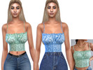 Sims 4 — Summer Smocked Floral Tops by saliwa — Summer Smocked Floral Tops