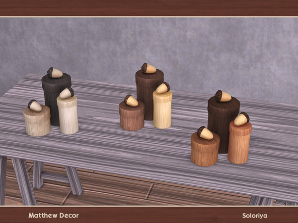 Sims 4 — Matthew Decor. Round Boxes by soloriya — Three round boxes in one mesh. Part of Matthew Decor set. 3 color