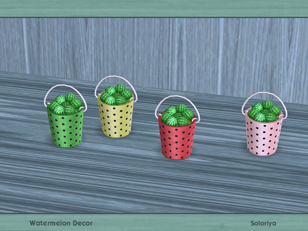 Sims 4 — Watermelon Decor. Candies, v2 by soloriya — Decorative candies. Part of Watermelon set. 4 color variations.