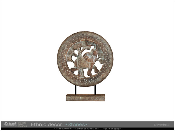 Sims 4 — Ethnic decor - stone Elephant by Severinka_ — Table stone sculpture 'Elephant' From the set 'Ethnic decor' Build
