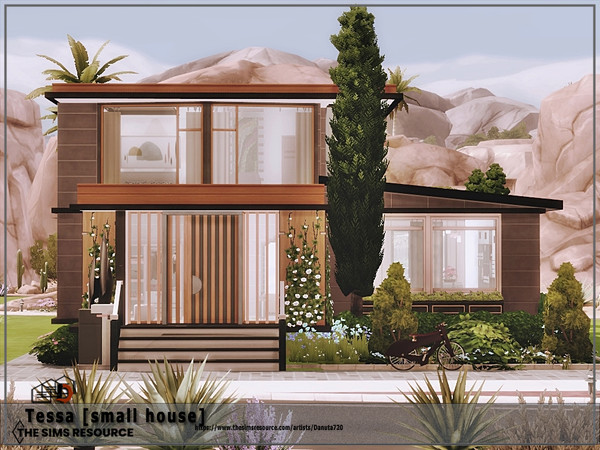 Sims 4 — Tessa [small house] by Danuta720 — Cost: $84461 - 2bedroom - 2bathroom Size lot: 20x15 2 kond. No CC By