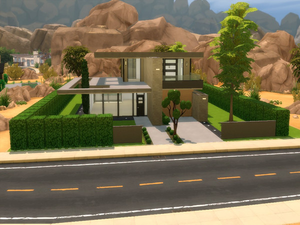 Sims 4 — Canterbury Crescent by TinkleTimeGaming — This one bedroom, 2 bathroom home is sleek and modern, and a great