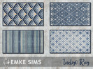 Sims 4 — Indigo Rug by EmkeSims — 4 extravagant rug designs