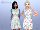Sims 4 — Floral Sundress by pizazz — Floral Sundress image above was taken in game so that you can see how it will look