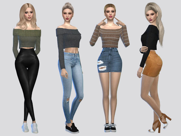 The Sims Resource - Bambie Off Shoulder Top