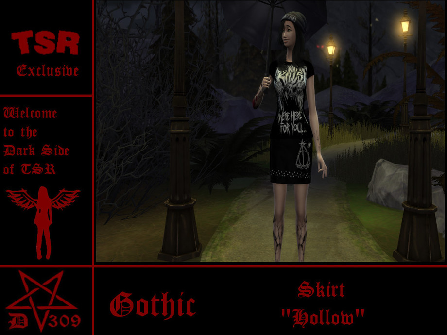 The Sims Resource - Gothic Skirt 