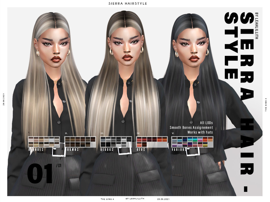 The Sims Resource Leahlillith Sierra Hairstyle