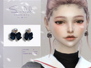 Sims 4 — Cute Pearl bow earrings by S - Club by S-Club — Cute Pearl bow earrings 8 colors, hope you like, thank you!!