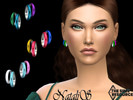 Sims 4 — Multicolor tiny hoop earrings. by Natalis — Multicolor tiny hoop earrings. Bright summer colors. 5 color