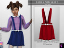 Sims 4 — Faulkner Skirt  by KaTPurpura — Short skirt with ruffled edge straps and a white bow at the waist. -Compatible