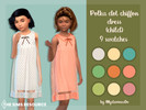 Sims 4 — Polka dot chiffon dress Child by MysteriousOo — Cute polka dot chiffon dress for kids in 9 colors 9 Swatches;