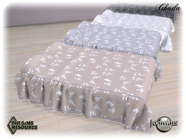 Sims 4 — Ghada bedroom blanket bed by jomsims — Ghada bedroom blanket bed