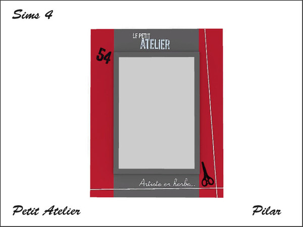 Sims 4 —  Petit Atelier Mirror by Pilar —  Petit Atelier Mirror