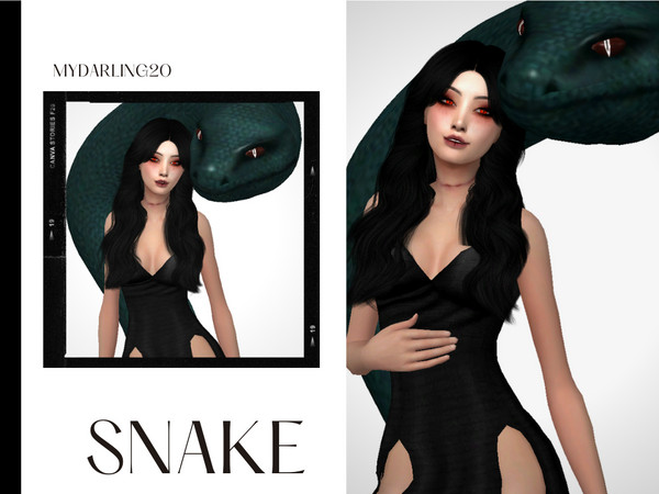 Sims 4 — SNAKE DELPHINI by Mydarling20 — new mesh base game compatible 7 color all lods for women and men The current