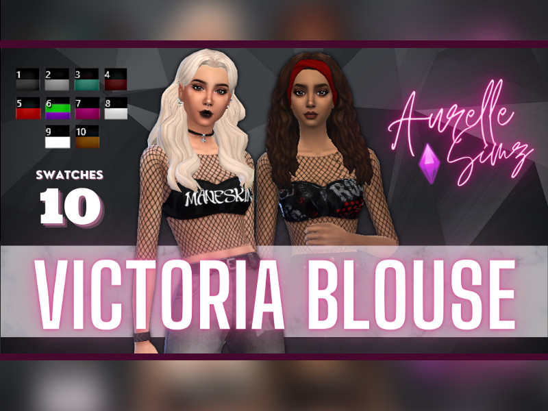 Sims 4 The Sims Resource | Victoria Blouse [Aurelle Simz] by TSR Creator