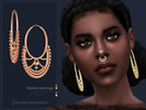 Sims 4 — Rachid earrings by sugar_owl — Big hoop earrings in gypsy style for your female sims. - new mesh - base game