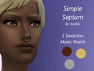 Sims 4 — Simple Septum by Kadlin — - every gender - teen and up - maxis match 