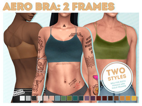 Sims 4 — Aero Bra (both frames!) by Solistair — A casual or sport inspired bra for both female and male sims. Comes for