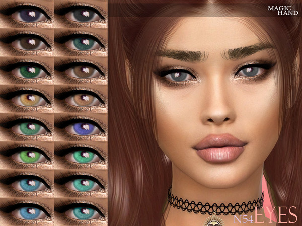 Sims 4 — Eyes N54 by MagicHand — Realistic eyes for males and females in 27 colors - HQ compatible. Preview - CAS