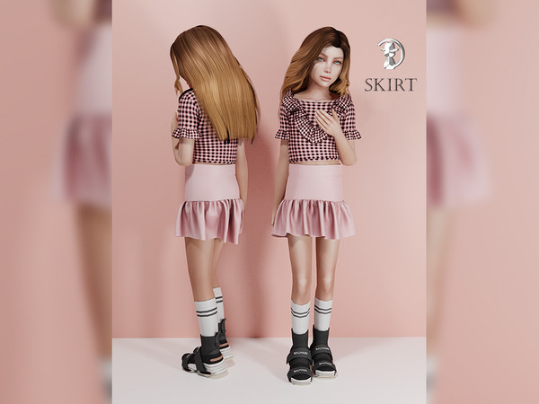 Sims 4 — [PATREON] (Early Access) Skirt Premium04 by Daph's — 10 Swatches Compatible with HQ mod Works with all of skins