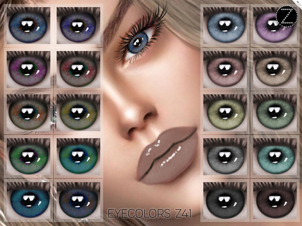 Sims 4 — EYECOLORS Z41 by ZENX — -Base Game -All Age -For Female -20 colors -Works with all of skins -Compatible with HQ