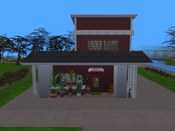 Sims 4 — Le Blanc by Bean98 — This is a recreation of the Cafe Le Blanc from Persona 5. It's not perfect and the