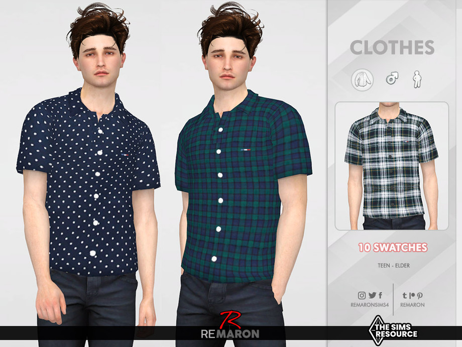 The Sims Resource - Formal Shirt 06 for Male Sim
