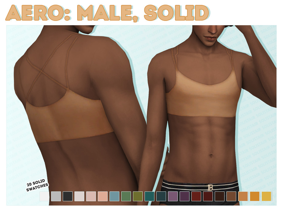 The Sims Resource - Aero Bra in Solids (male)