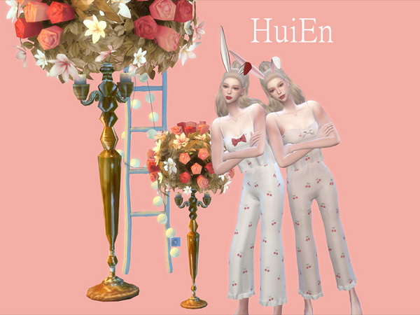 Sims 4 — Cherry Pajamas by huiernxoxo — Female Teen YA/Adult Elder New Mesh 