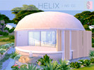 Sims 4 — Helix by Scape — A round timber house placed on the Mid-Nowhere 20x20 lot in Windenburg. I hope you enjoy it! 1