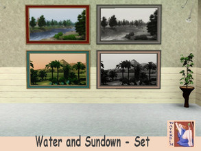 Sims 3 — ws Paintings Water Sundown Set by watersim44 — Selfmade created Paintings Motiv of Water and Sundown Set Color
