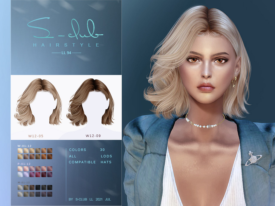 Sims 4 Short Blue Hair Mods - wide 8