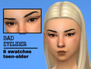 Sims 4 — Bad Eyeliner by Valeiskind — Eyeliner category 8 swatches teen - elder