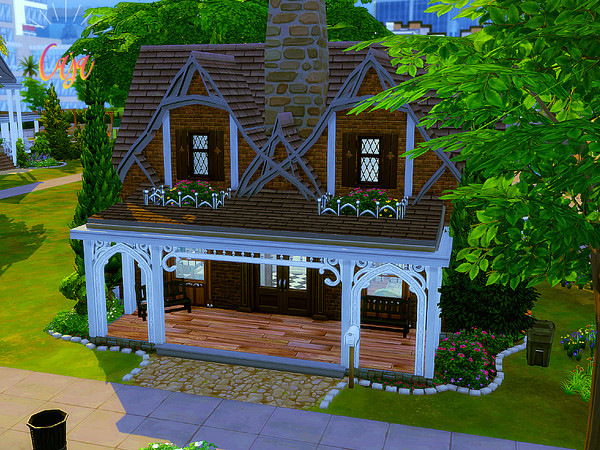 Sims 4 — Caja by GenkaiHaretsu — Small old house for single or two.
