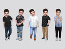 Sims 4 — Deni Casual Shirt Toddler by McLayneSims — TSR EXCLUSIVE Standalone item 20 Swatches MESH by Me NO RECOLORING