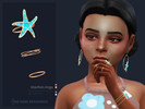 Sims 4 — Starfish rings | Kids version by sugar_owl — Delicate child rings in marine style, with a starfish decorated