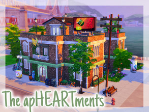Sims 4 — The apHEARTments by simmer_adelaina — An old but good apartment building, cozy and with all sorts of tenants!