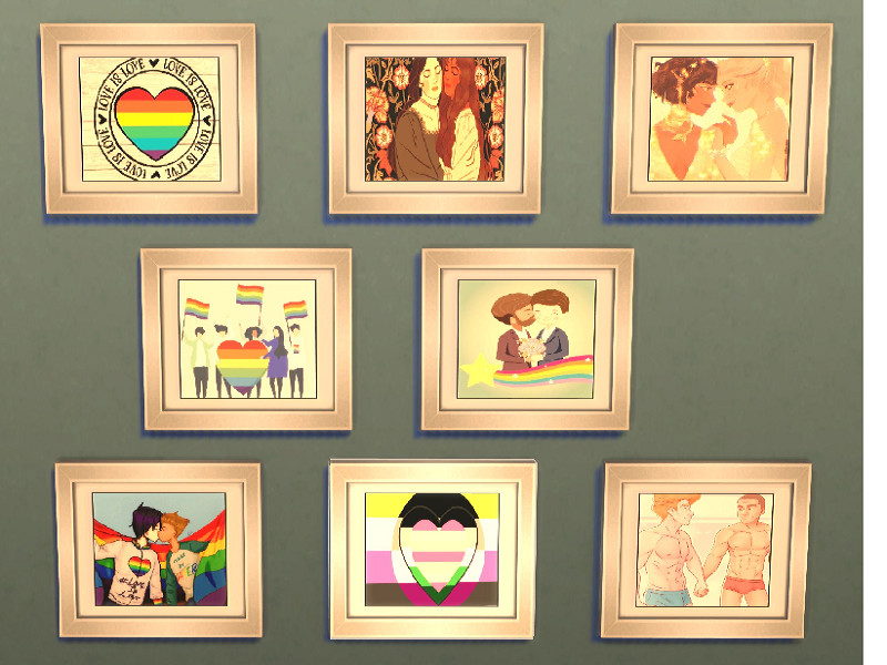 Sims 4 Paintings Pride Second Part by julimo2