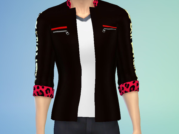 Sims 4 — Leslie Kyle FF7 Cosplay jacket by UmbrellaSimmer — Leslie Kyle's jacket from Final Fantasy 7 Remake. 