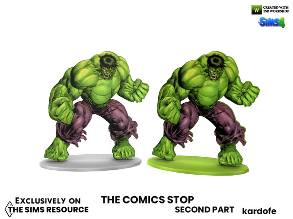 Sims 4 — The Comics Stop_Hulk by kardofe — Cardboard silhouette of the Hulk, decorative, in two different options 