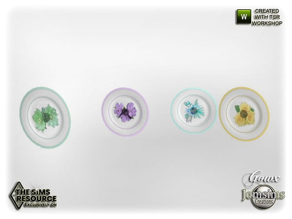 Sims 4 — Gowx dining room plate deco small by jomsims — Gowx dining room plate deco small