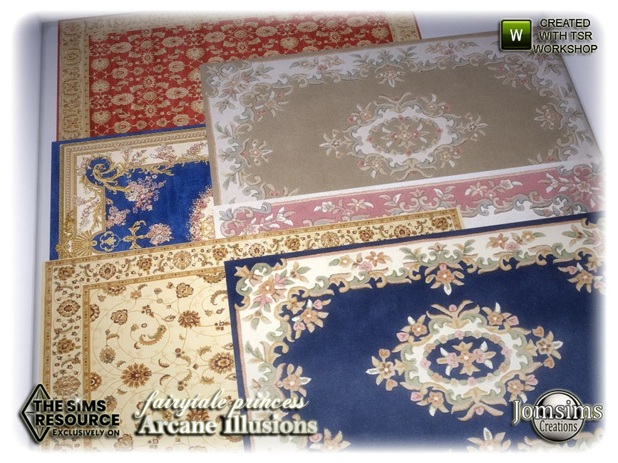 The Sims Resource - Arcane Illusions fairytale princess rugs