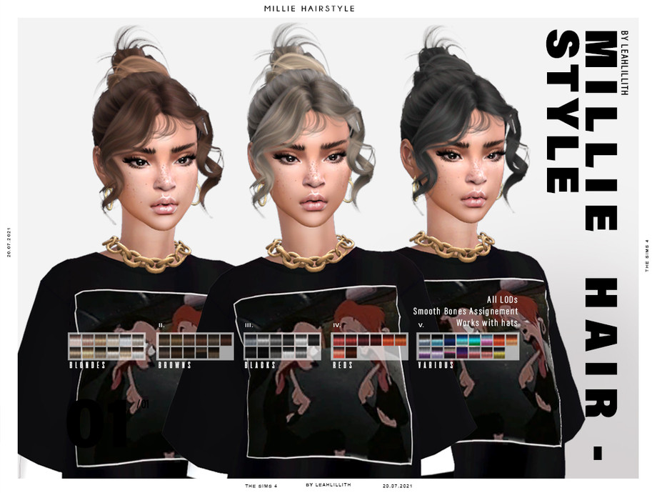 The Sims Resource - LeahLillith Millie Hairstyle